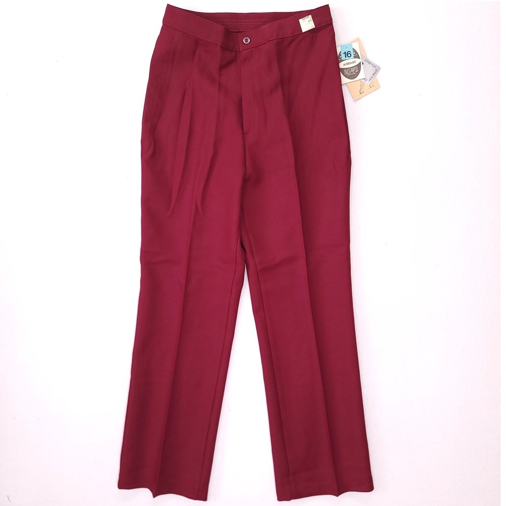 Vintage 80s‎ Target Burgundy High Waisted Straight Leg Dress Pants Size 16